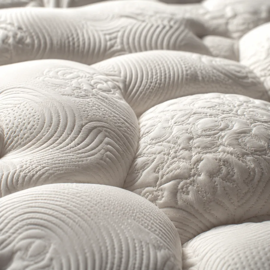Quilted mattress top detail